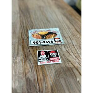 Vintage Pizza Hut Delivery Refrigerator Magnets Set of Two